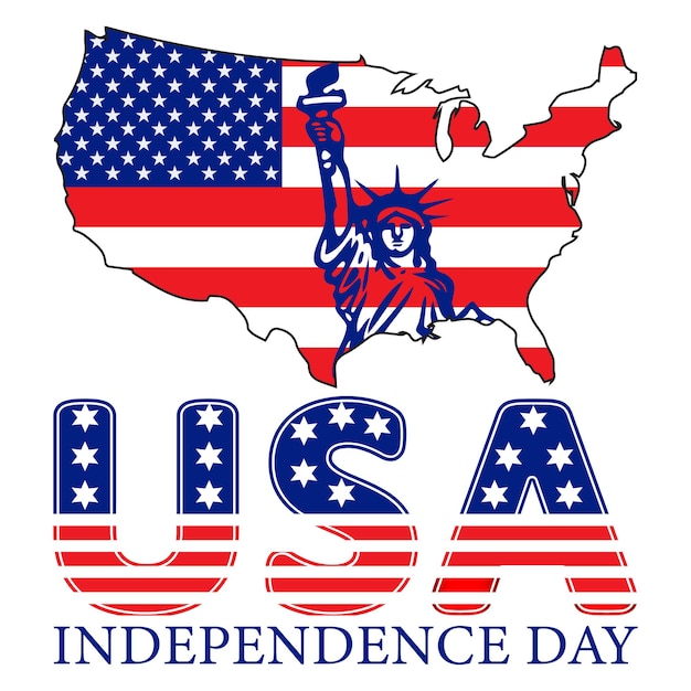 Vettore 4 luglio usa independence day tshirt design