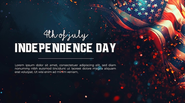 벡터 7월 4일 독립기념일 포스터 배너 플라이어 배경 템플릿