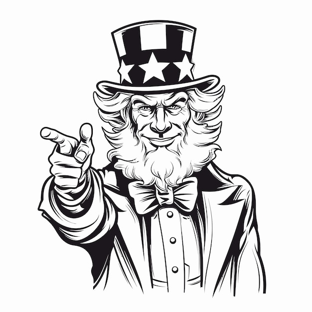 4th_of_July_Uncle_Sam_Isolated_Coloring_Page