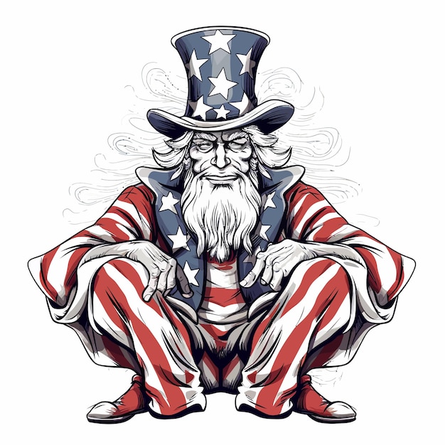 4th_of_july_uncle_sam_isolated_coloring_page