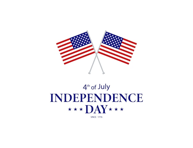 4 июля сша июль день независимости поздравительная открытка или баннер американский флаг и вектор текста