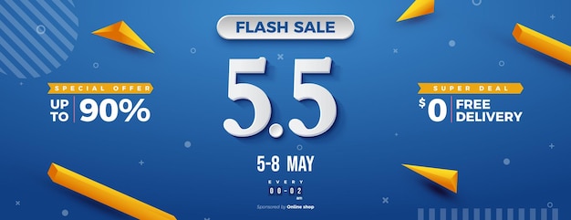 5 5 Flash sale background illustration