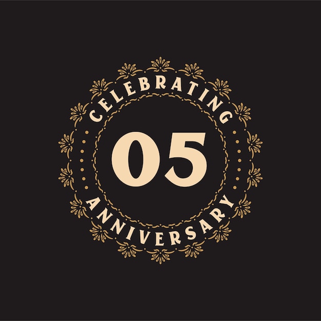 Celebrazione del 5° anniversario biglietto di auguri per il 5° anniversario