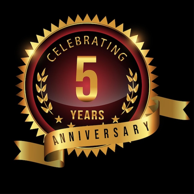 Vector 5 anniversary logo vector celebration design