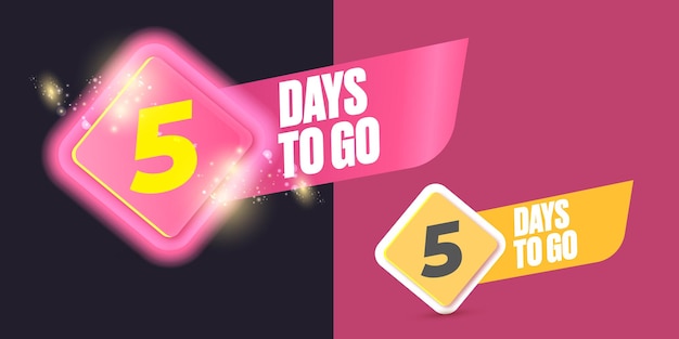 5 days to go banner design template