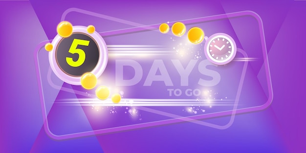 5 days to go banner design template