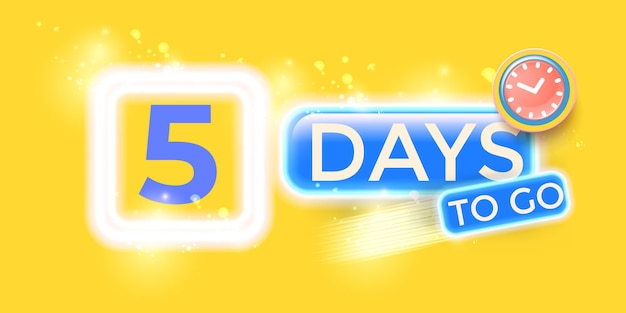 5 days to go banner design template