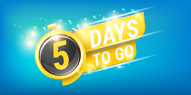 5 days to go banner design template