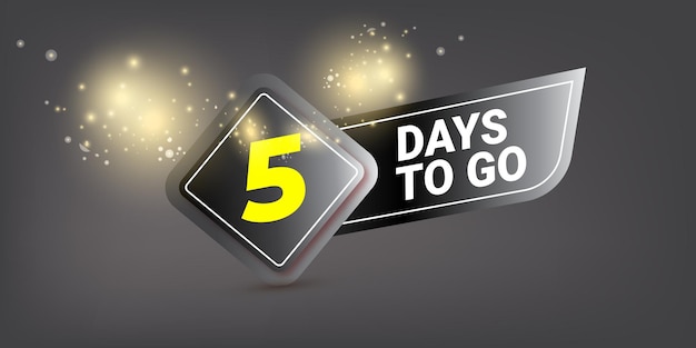 5 days to go banner design template