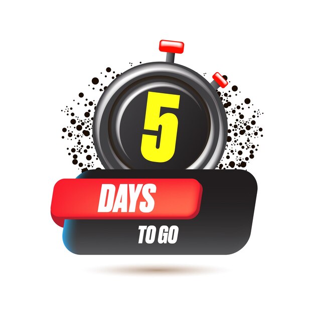 5 days to go banner design template