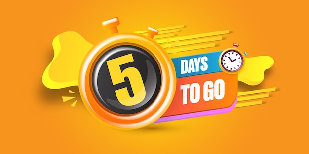5 days to go banner design template