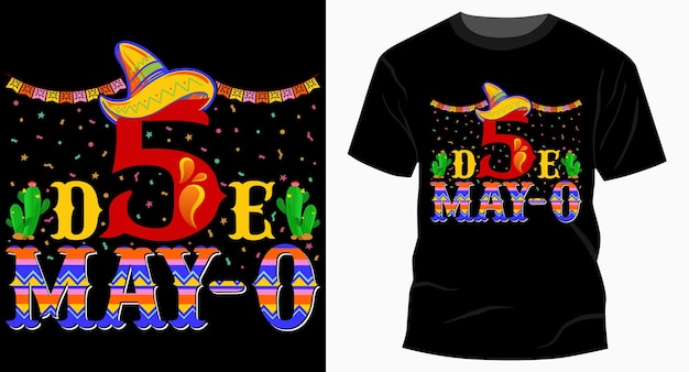 Vettore 5 de mayo cinco de mayo t shirt design