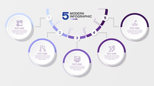 5 infographic Template for presentation
