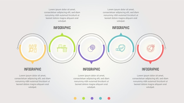 Vector 5 infographics steps