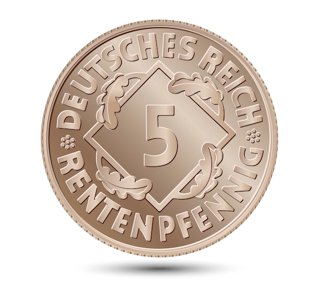 ヴェイマール共和国の 5 レンテンペニグ硬貨