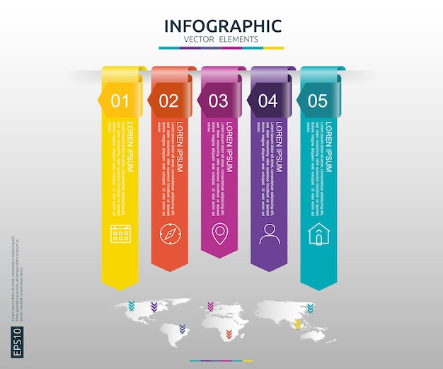 5 stappen infographic