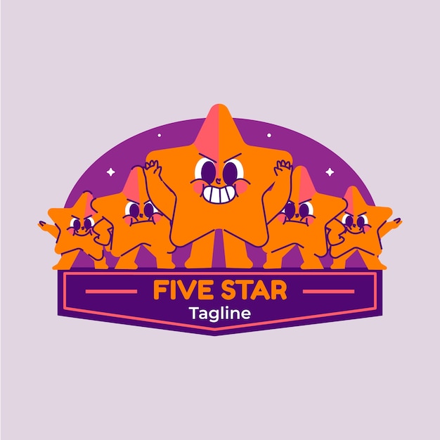 Vector 5 star logo design template