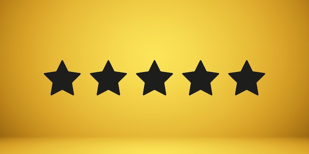 5 star rating on transparent background