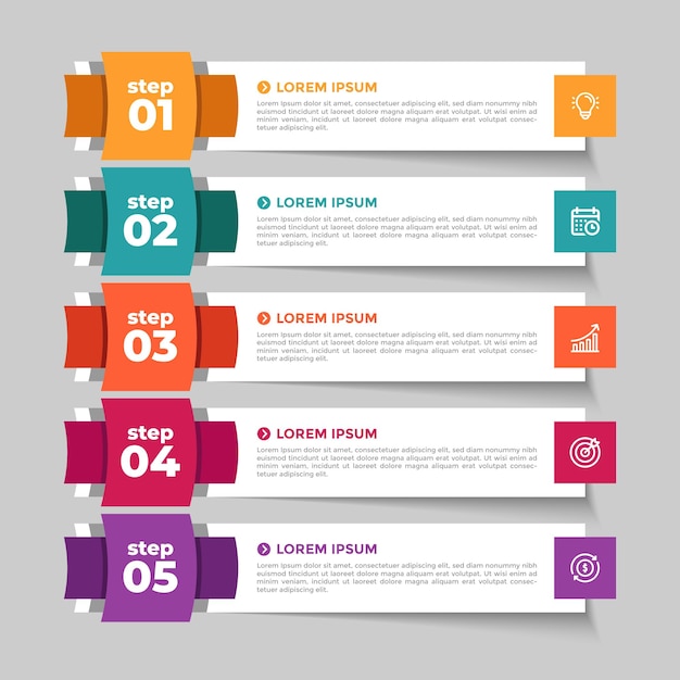 5 step business infographic template