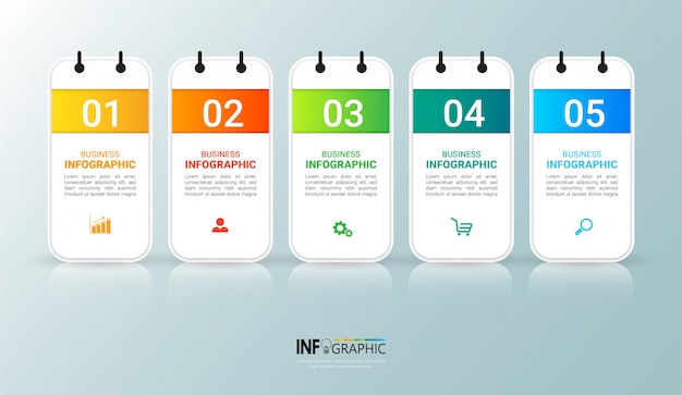 5 단계 infographic 템플릿