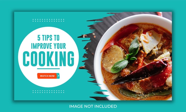 Vector 5 tips to improve your cooking video class thumbnail design