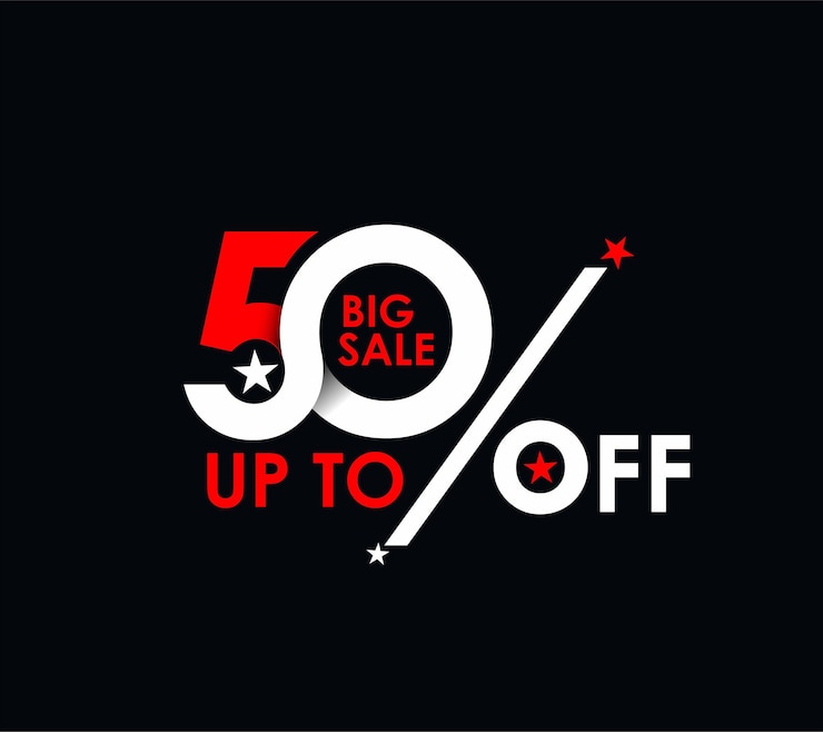 Vector 50 big sale upto off discount design