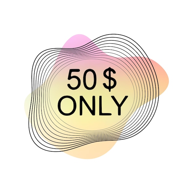 50 dollar alleen stickers met ontwerpelementen