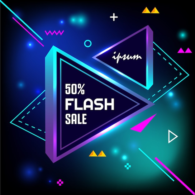 Vector 50% flash-verkooplampje