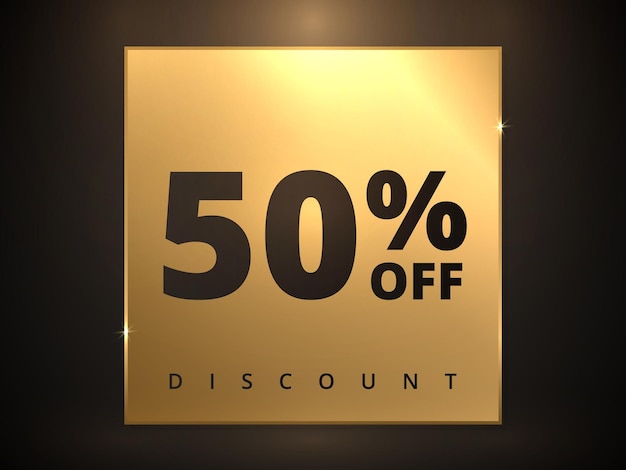 Vector 50 off discount banner special offer sale 50 percent off sale discount offer luxury promotion banner