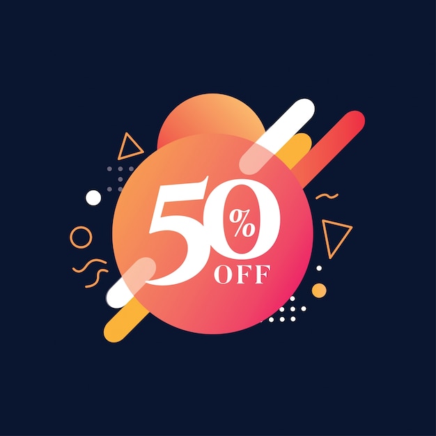 Vettore sconto del 50