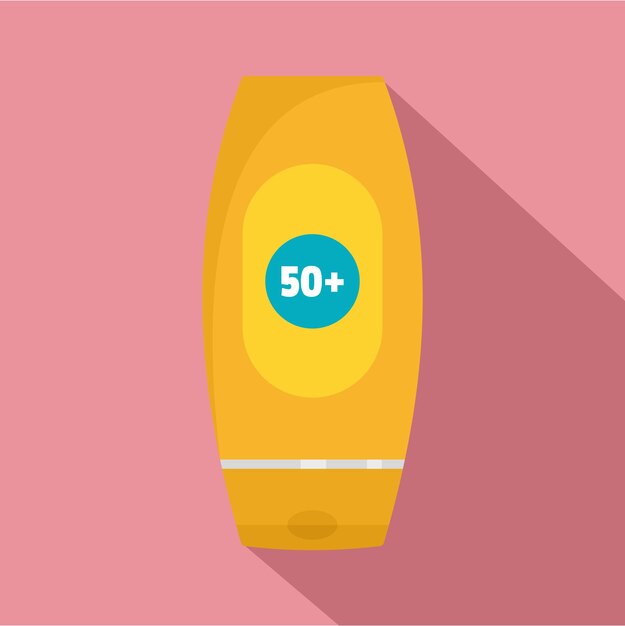 50 значков солнцезащитного крема Плоская иллюстрация 50 векторных значков солнцезащитного крема для веб-дизайна