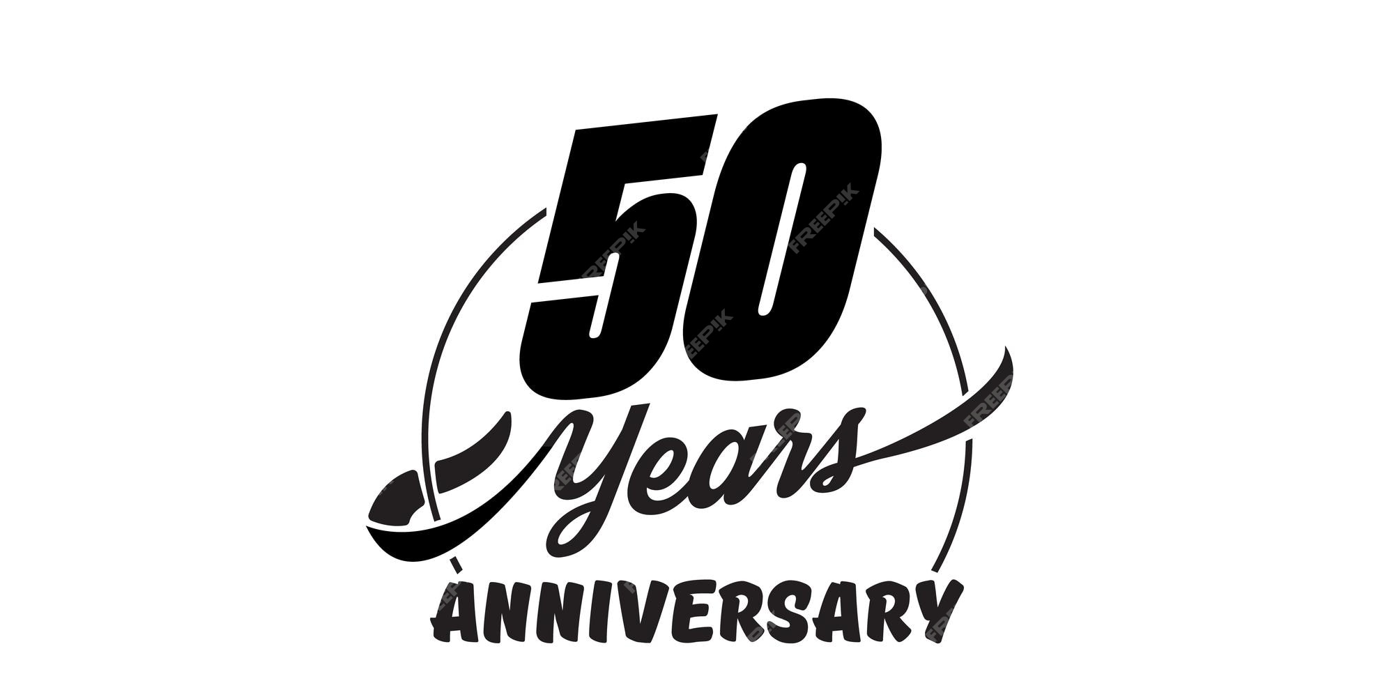 Premium Vector | 50 years anniversary emblem. anniversary badge or ...