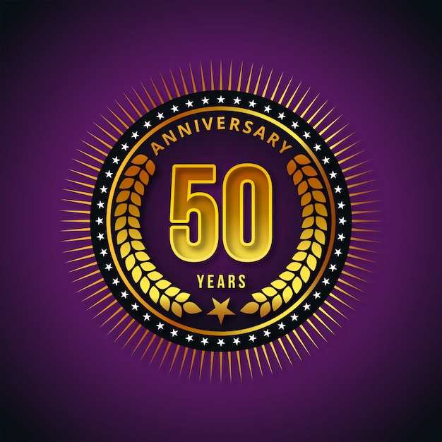 50 years of celebrations design vector 