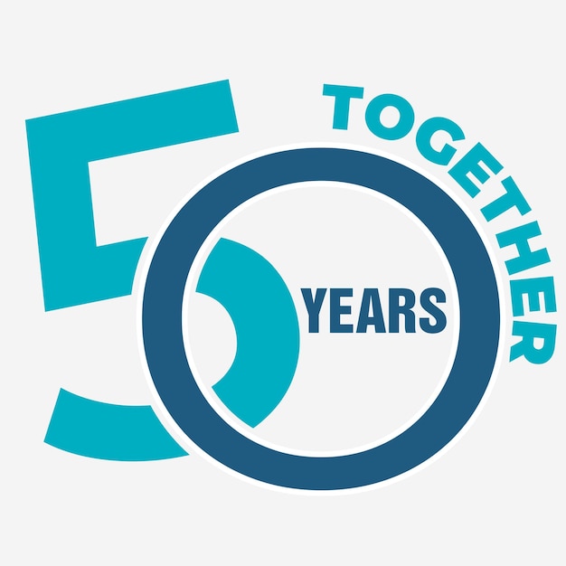 50 Years Together Logo vector illustration