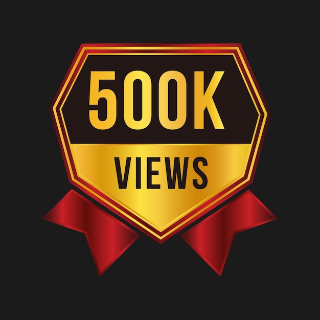 500k views viering spandoek vector