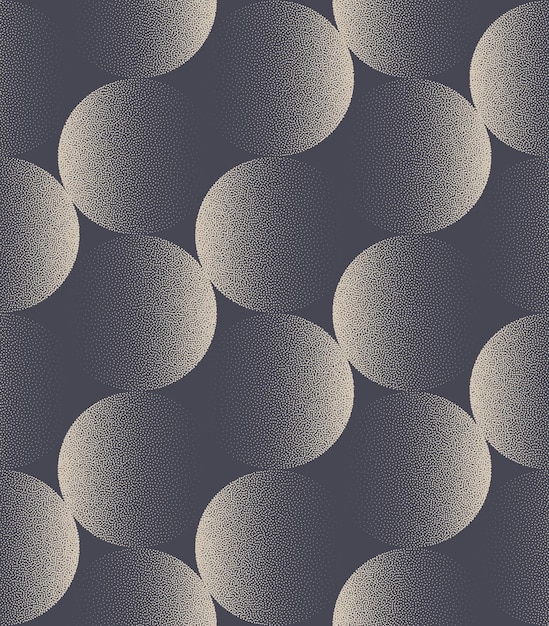 50s 60s 70s Old Fashion Seamless Pattern Vector Dotted Wavy Abstract Background