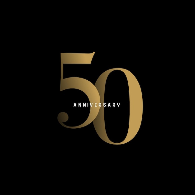 Vettore logotipo di eleganza del 50° anniversario