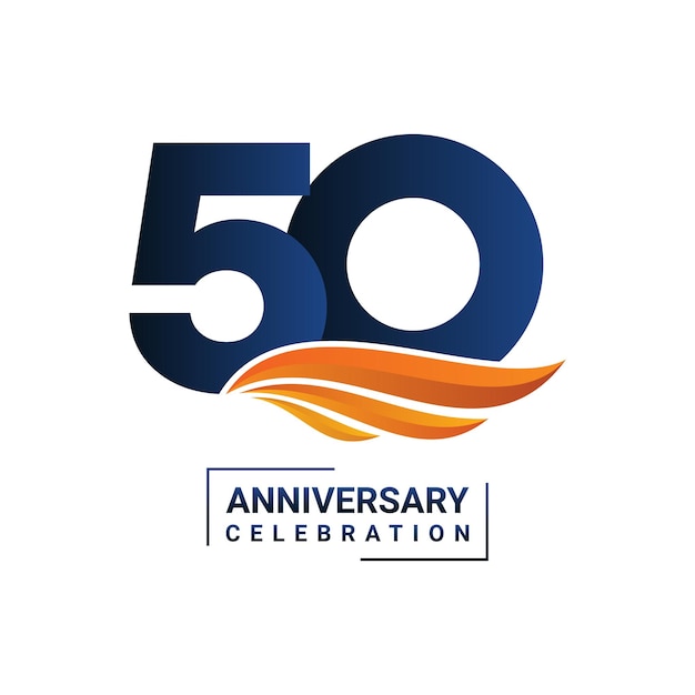 50주년 로고 기념일 축하 행사를 위한 완벽한 로고 디자인 벡터 그림 EPS 10