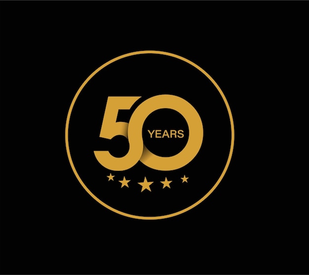 Vector 50th years anniversary celebration design.