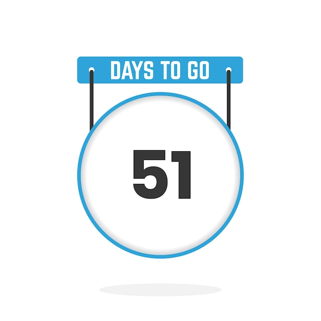Осталось 51 день до окончания обратного отсчета для продвижения продаж 51 день до начала продвижения продаж баннер