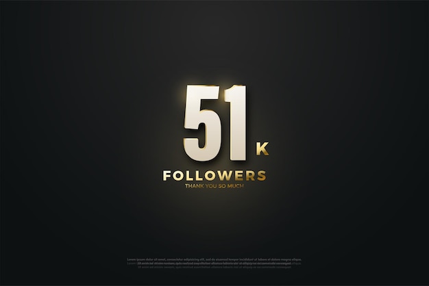 51k follower con una combinazione di bellissimi effetti di luce dorata.