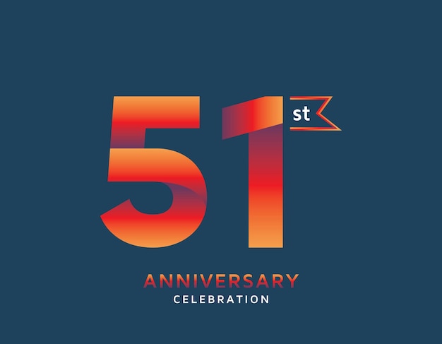 51st anniversary colorful