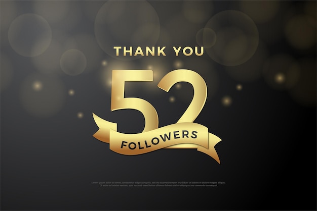 52k followers celebration with big gold numbers.