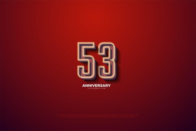 53rd Anniversary with milky white border