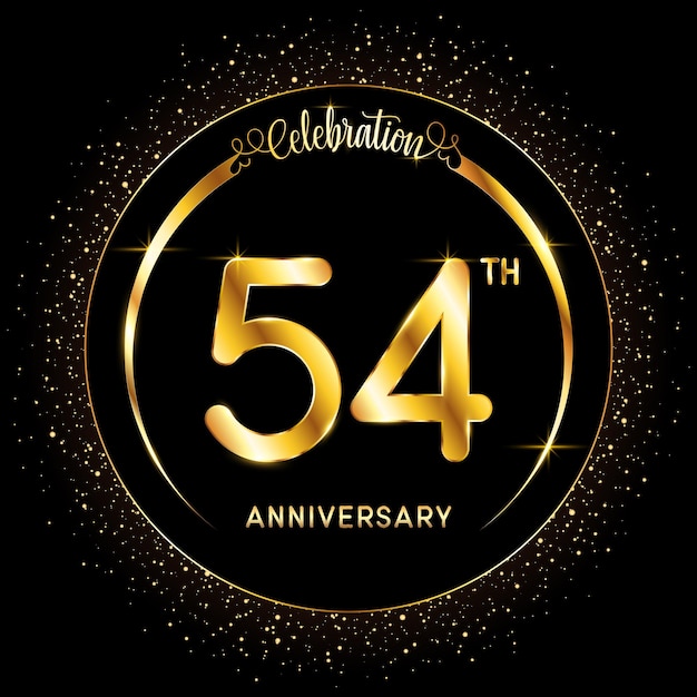 Vector 54th anniversary logotype