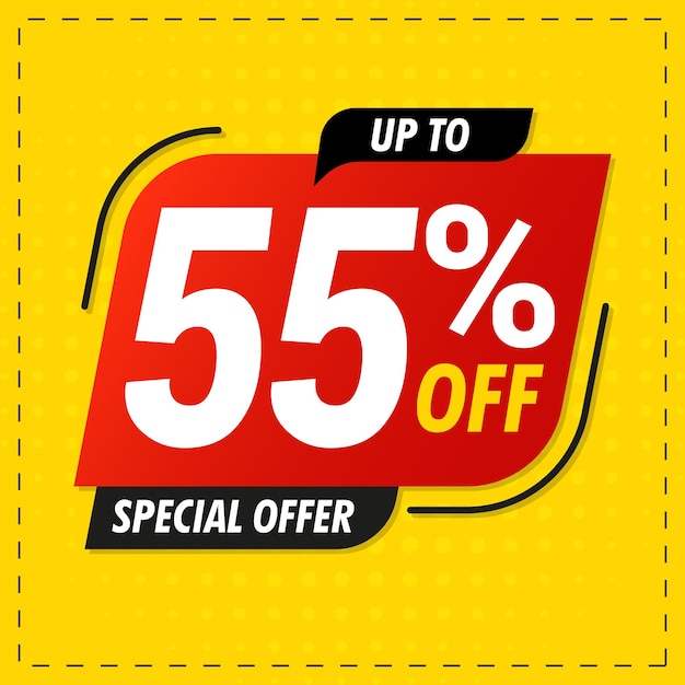 55 discount Sales Vector badges for Labels Stickers Banners Tags Web Stickers New offer Discount