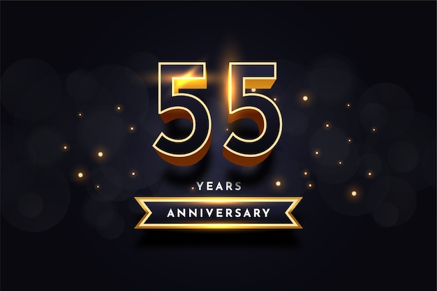 55 years anniversary celebration background template design