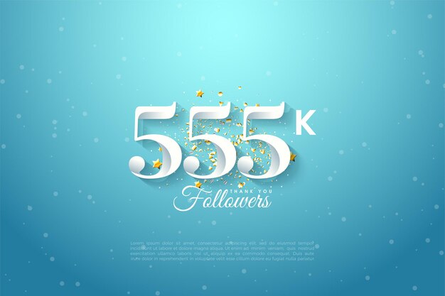 555k achtergrondvolgers met unieke nummers