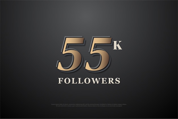 55k followers with flat number