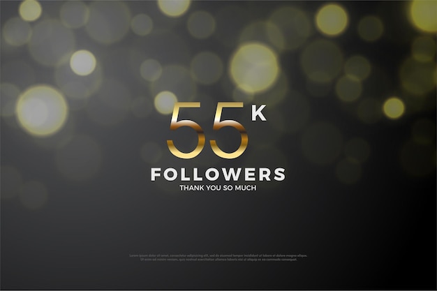 55k followers with gold number